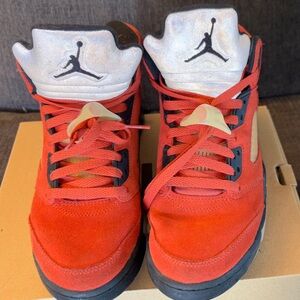 Jordan Red and Black Women's Sneakers